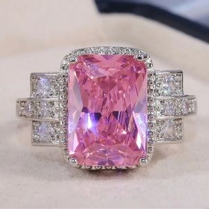 Huitan Pink and Silver Women's Ring